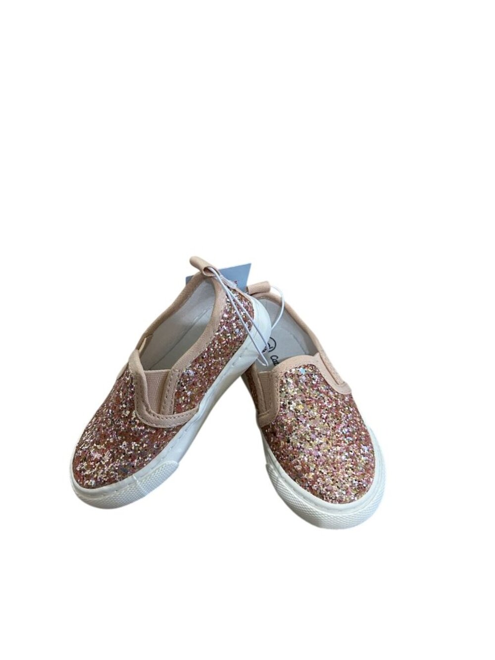 NEW IN BOX Toddler Girl 6C Madigan Slipon Glitter Sneakers Cat & Jack Rose Gold